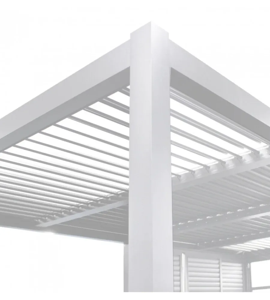 Clearance Pergola bioclimatica elica garden bianco 7,8x4x2,5 m Coperture Per Esterno E Accessori