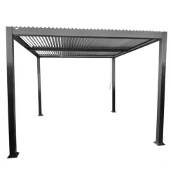 Coperture Per Esterno E Accessori- Pergola bioclimatica riviera "solanum plus" in alluminio antracite 300x300x240 cm