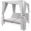 Coperture Per Esterno E Accessori|Pergola con sunlounge doppio riviera "tulipano" bianco e grigio 205x166x200 cm