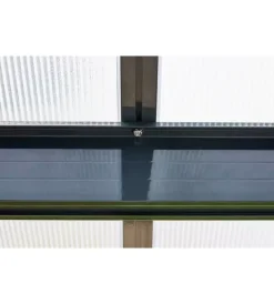 Coperture Per Esterno E Accessori|Pergola da esterno in alluminio colore antracite con copertura in policarbonato, 3x3 metri