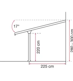 Coperture Per Esterno E Accessori|Pergola da esterno in alluminio colore antracite con copertura in policarbonato, 3x3 metri
