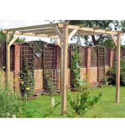 New Pergola da esterno libera "eco" in legno di pino, 300x300 cm Coperture Per Esterno E Accessori