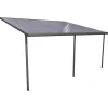 Coperture Per Esterno E Accessori|Pergola da esterno "patio" in alluminio antracite e policarbonato opale, 4x4 metri