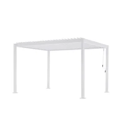 Coperture Per Esterno E Accessori- Pergola solaria "texas" in alluminio bianco 3x4 mt