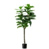 Sale Pianta di ficus lyrata in polietilene con 60 foglie, 130 cm Fiori Artificiali