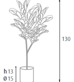 Sale Pianta di ficus lyrata in polietilene con 60 foglie, 130 cm Fiori Artificiali