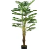 Fiori Artificiali- Pianta monstera in polietilene con 24 foglie, 120 cm