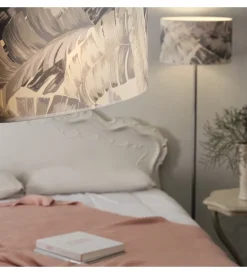 Online Piantana 1 luce "piume" grigio e27 Illuminazione Per Interno