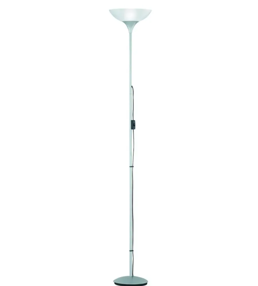 Illuminazione Per Interno|Piantana "dezwo" titanio e bianco e27, 180 cm