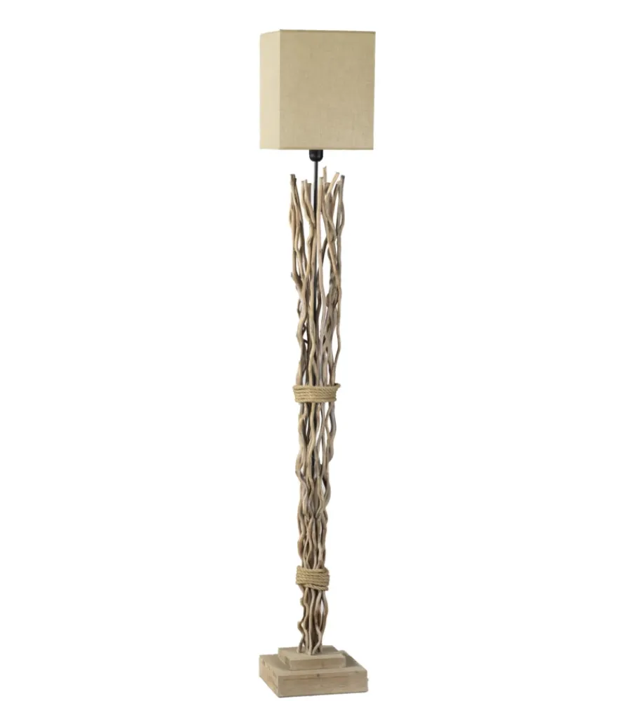 Illuminazione Per Interno-Onli Piantana "marica" legno e tessuto, e27