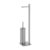 Accessori Bagno- Piantana portarotolo e scopino wc gedy "trilly" in acciaio inox spazzolato
