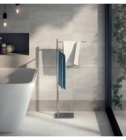 Piantana portasalviette gedy "trilly" in acciaio inox cromato Accessori Bagno