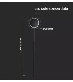 Illuminazione Per Esterno|Piantana solare led da esterno nero 3000k, 8w