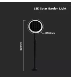 Sale Piantana solare led da esterno nero 3000k, 3w Illuminazione Per Esterno