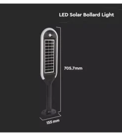 Illuminazione Per Esterno|Piantana solare led da giardino bianca e nera 4000k, 5w