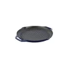 Barbecue- Piastra rigata kamado bono in ghisa smaltata blu con manici 34 cm