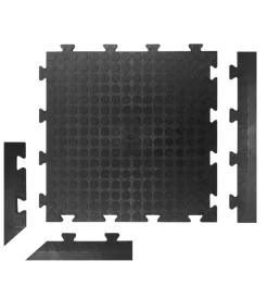 Sale Piastrella da esterno in pvc ad incastro colore nero, 500x500x8 mm Fontane, Decorazioni E Pavimentazioni