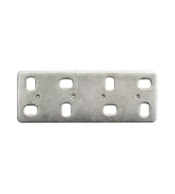New Piastrina di giunzione dritta asolata 100 x 30 spessore 2 mm. - 4 pz. Sistemi Di Fissaggio