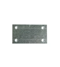 New Piastrina dritta 50 x 90 spessore 1,5 mm. - 4 pz. Sistemi Di Fissaggio