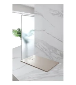 Discount Piatto doccia effetto pietra tortora, 70x90 cm Docce E Accessori