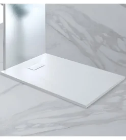 Docce E Accessori|Piatto doccia effetto pietra bianco, 70x120 cm