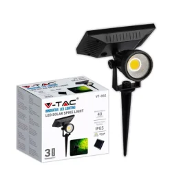 Outlet Picchetto faretto led solare da esterno vtac nero 6400k Illuminazione Per Esterno