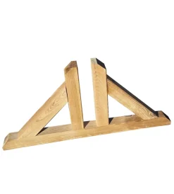 Clearance Piedino doppio in legno di pino per sostegno grigliati 60x4,5x30 cm Reti, Recizioni E Cancelli Per Giardino