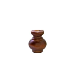 Hot Piedino in legno serie "dekor" - ø 72 - h.80 mm. - noce Ferramenta Per Mobili E Infissi