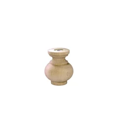 Ferramenta Per Mobili E Infissi|Piedino in legno serie "dekor" - ø 53 - h.60 mm. - grezzo