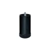 Ferramenta Per Mobili E Infissi- Piedino in metallo serie "deluxe" - ø 60 - h.120 mm. - nero