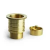 Kam Pilette|Piletta di scarico 3/4" per fontana da giardino in ottone lucido -