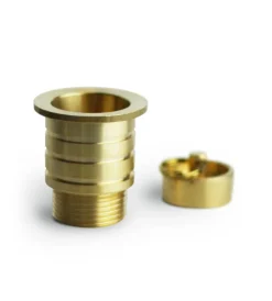 Kam Pilette|Piletta di scarico 3/4" per fontana da giardino in ottone lucido -