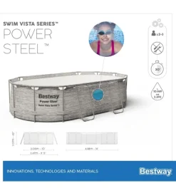 Bestway Piscine|Piscina fuori terra con struttura ovale