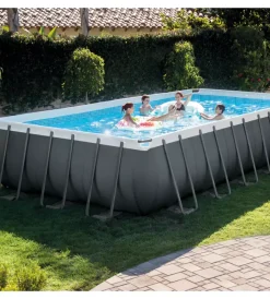 Discount Piscina fuori terra con struttura rettangolare 