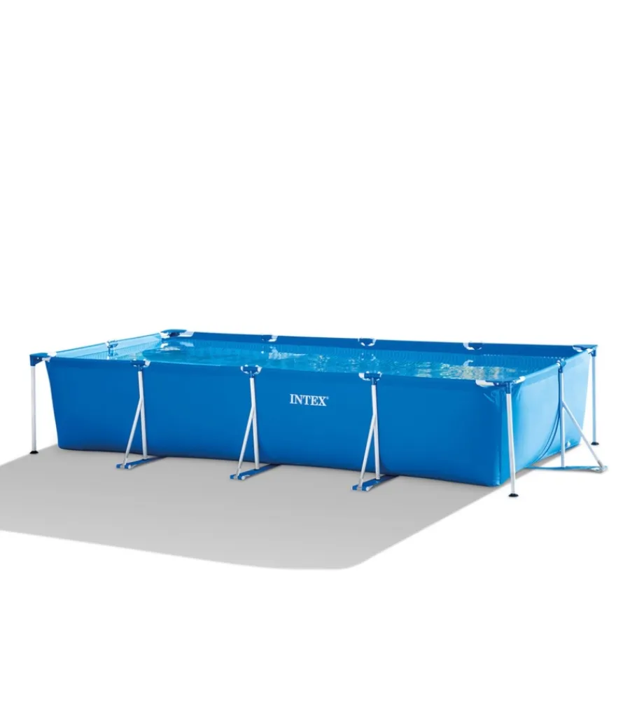 Intex Piscine|Piscina fuori terra con struttura rettangolare "rectangular frame" blu 450x220x84 cm i.2 - cod. 28273np
