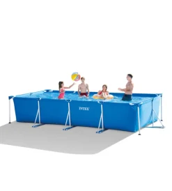 Intex Piscine|Piscina fuori terra con struttura rettangolare "rectangular frame" blu 450x220x84 cm i.2 - cod. 28273np