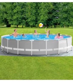Piscine-Intex Piscina fuori terra con struttura rotonda 