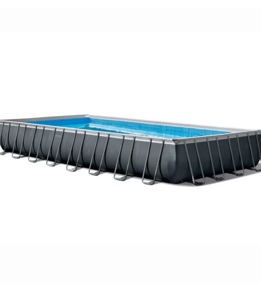 Discount Piscina fuori terra con struttura rettangolare "ultra xtr frame" antracite 975x488x132cm - cod. 26374gn Piscine