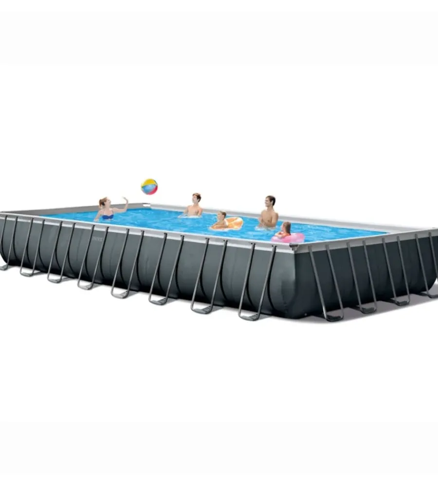 Discount Piscina fuori terra con struttura rettangolare "ultra xtr frame" antracite 975x488x132cm - cod. 26374gn Piscine