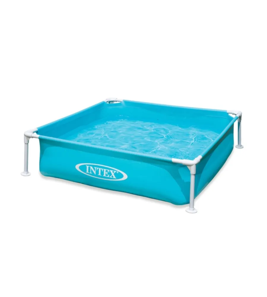 Clearance Piscina fuori terra con struttura quadrata "mini frame" blu 122x122x30 cm i.4 - cod. 57173np Piscine