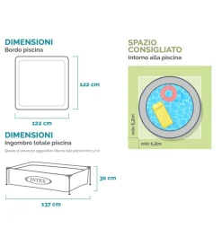 Clearance Piscina fuori terra con struttura quadrata