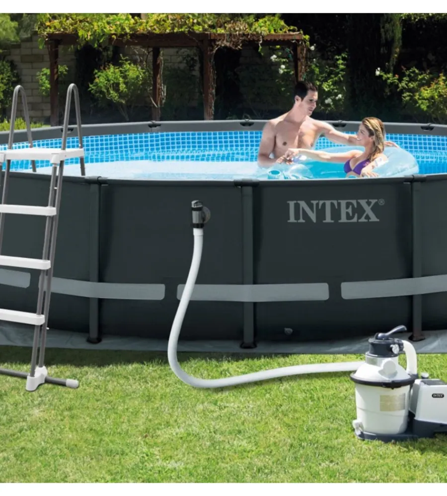 Online Piscina fuori terra con struttura rotonda "ultra xtr frame" pompa a sabbia antracite 488x122 cm - cod. 26326np Piscine