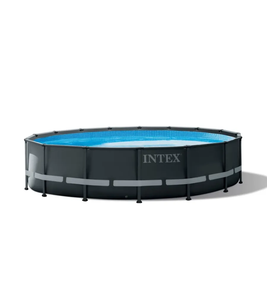 Online Piscina fuori terra con struttura rotonda "ultra xtr frame" pompa a sabbia antracite 488x122 cm - cod. 26326np Piscine