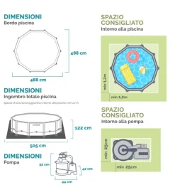 Online Piscina fuori terra con struttura rotonda