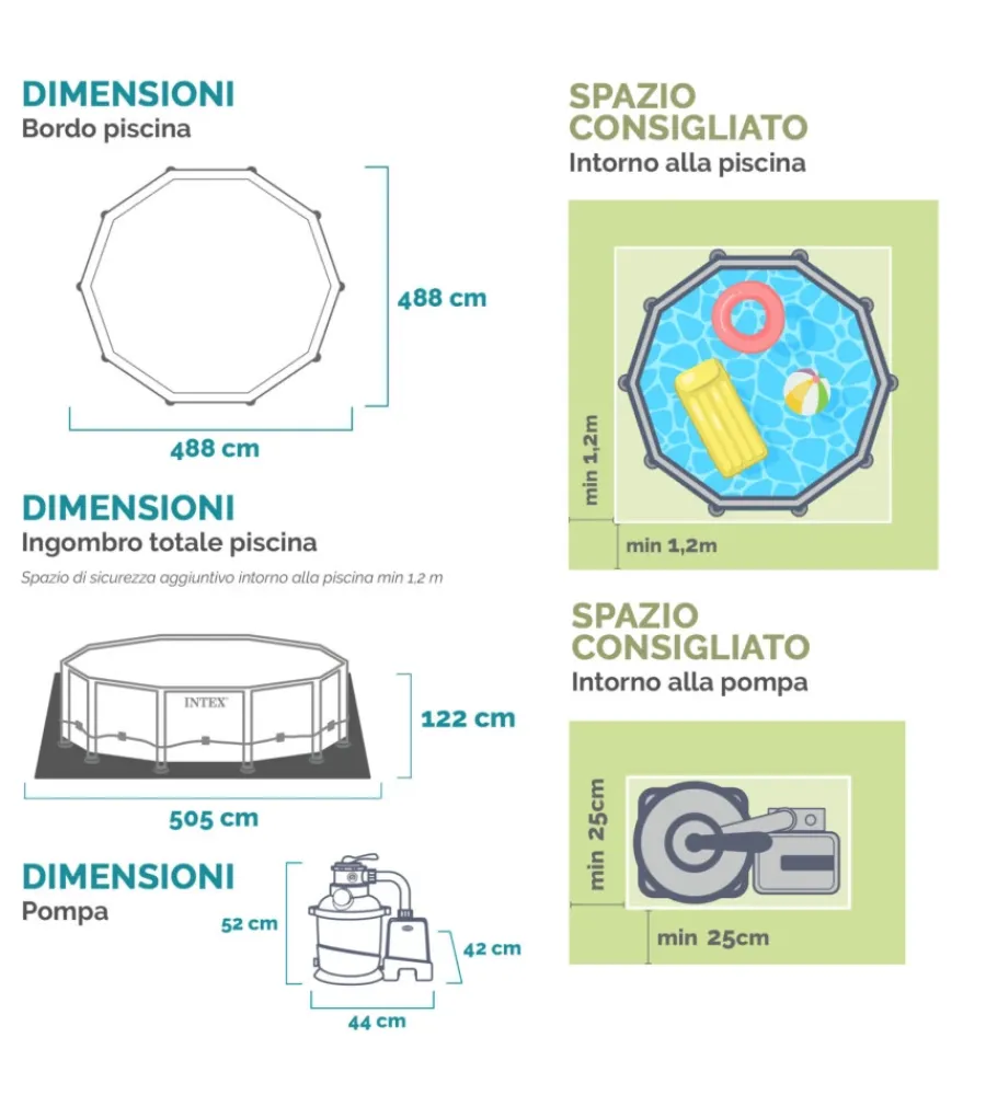 Online Piscina fuori terra con struttura rotonda "ultra xtr frame" pompa a sabbia antracite 488x122 cm - cod. 26326np Piscine