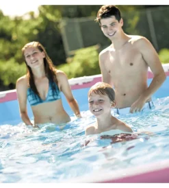 Hot Piscina fuori terra con struttura rotonda 