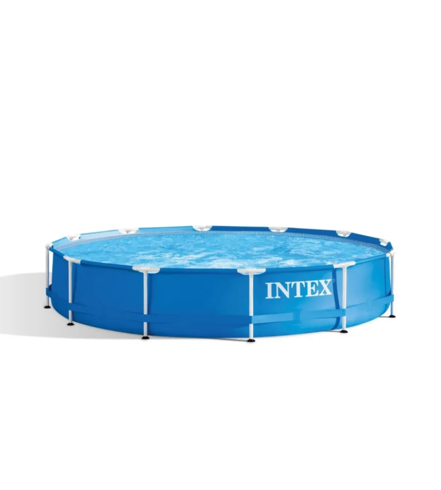 Hot Piscina fuori terra con struttura rotonda "metal frame" blu 366x366x76 cm - cod. 28212np Piscine