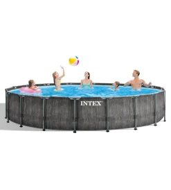 Piscine-Intex Piscina fuori terra con struttura rotonda