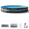 Hot Piscina fuori terra con struttura rotonda "ultra xtr frame" pompa a sabbia grigio scuro 732x132 cm - cod. 26340np Piscine