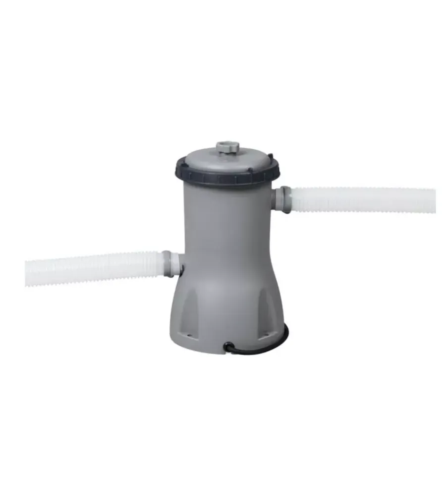 Piscine-Bestway Piscina fuori terra con struttura rettangolare "power steel frame" con copertura, filtro, scala e chemconnect effetto rattan 488x244x122 cm - cod. 56996